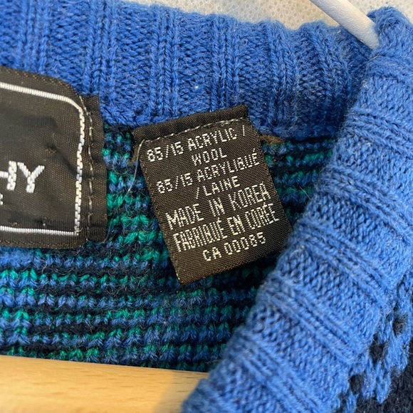 VINTAGE GIVENCHY | Givenchy Monsieur funky patterned knit crew neck sweater RARE - Picture 10 of 12